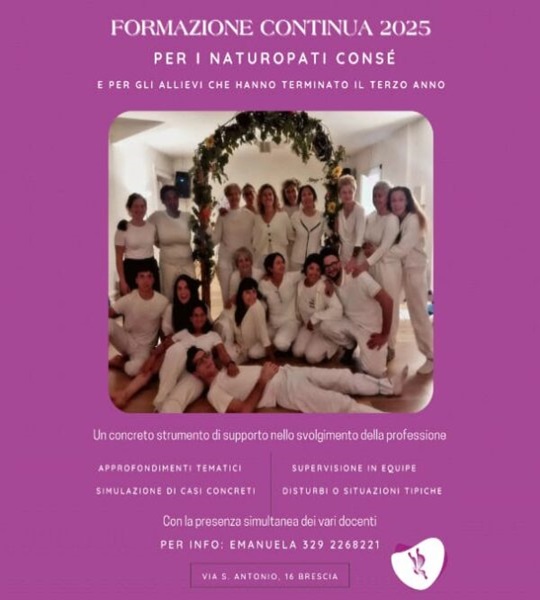 Formazione continua 2025                                     Per i Naturopati ConSè